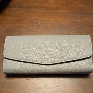 Moncrief Tilly  Large Italian Leather Wallet. Beautiful Color Elephant..